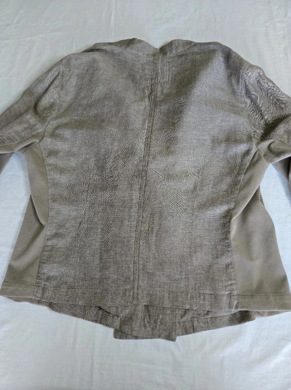 NIC+ZOE Taupe Linen-Blend Sundown Moto Jacket